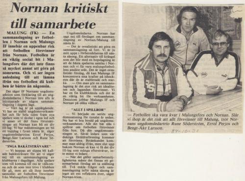 1984 IF Nornanbilder Samarbete med Malungs IF_2